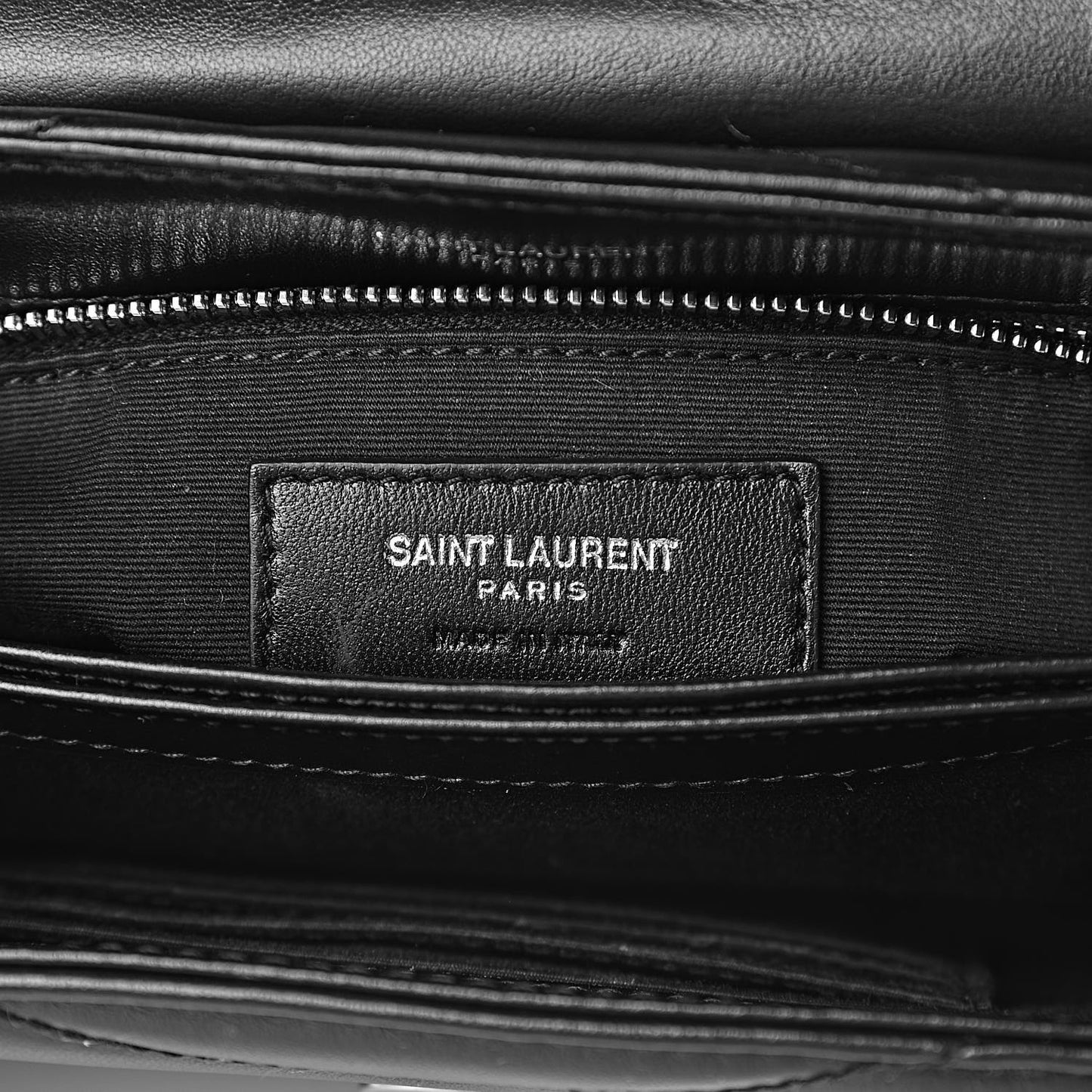 Calfskin Y Quilted Monogram Toy Loulou Crossbody Bag Black