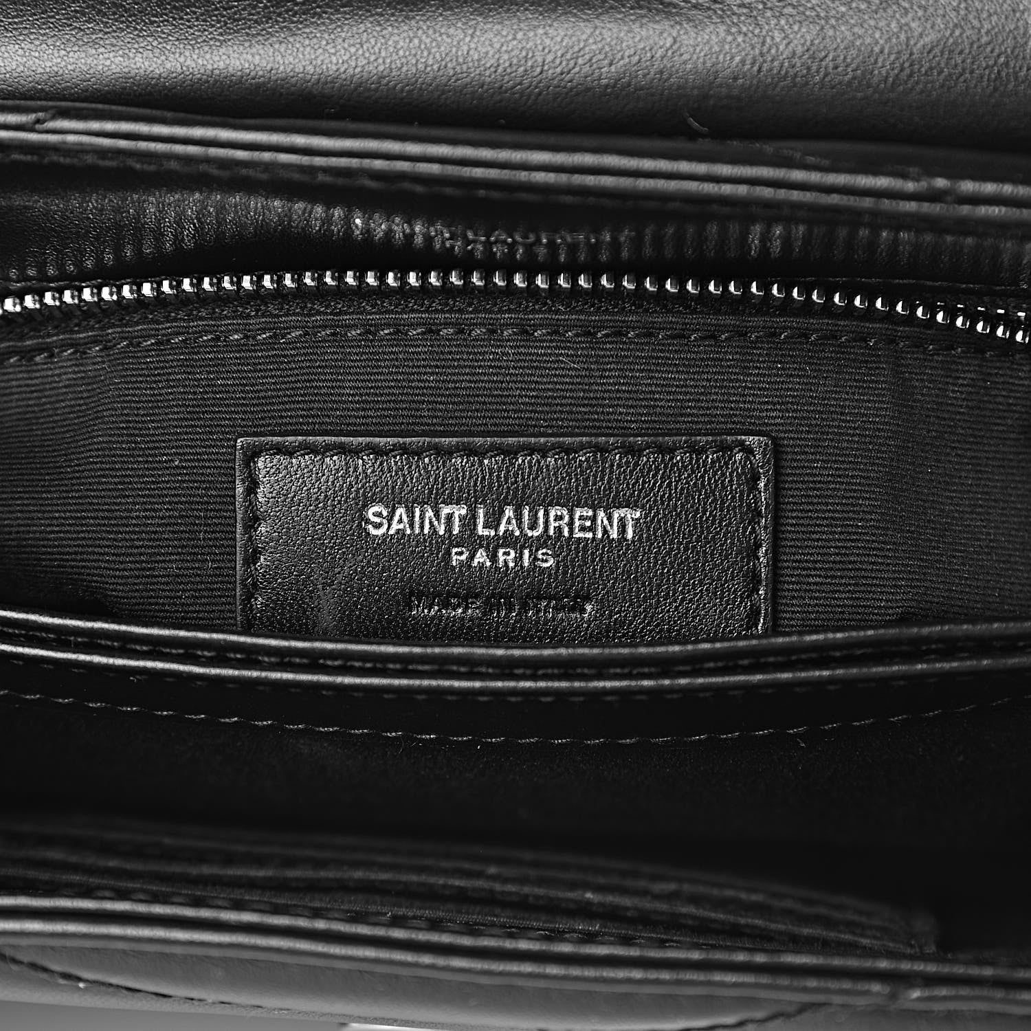 Saint Laurent Calfskin Y Quilted Monogram Toy Loulou Crossbody Bag Black 7 of 12