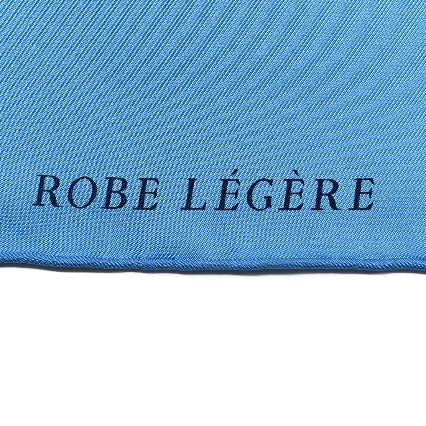 Silk Robe Legere Scarf 90 Bleu Azure Ocre Roux