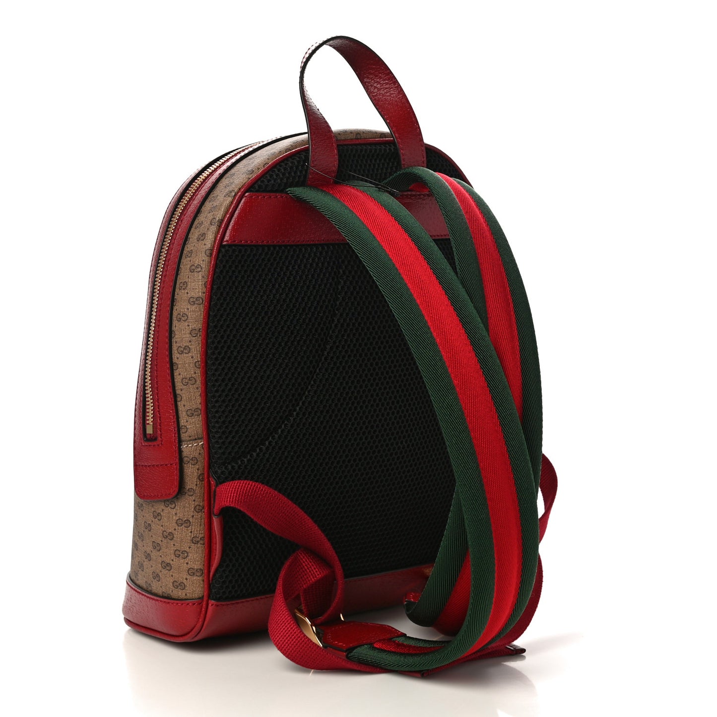 X DORAEMON Mini Vintage GG Supreme Monogram Small Dome Backpack Beige Cherry Red