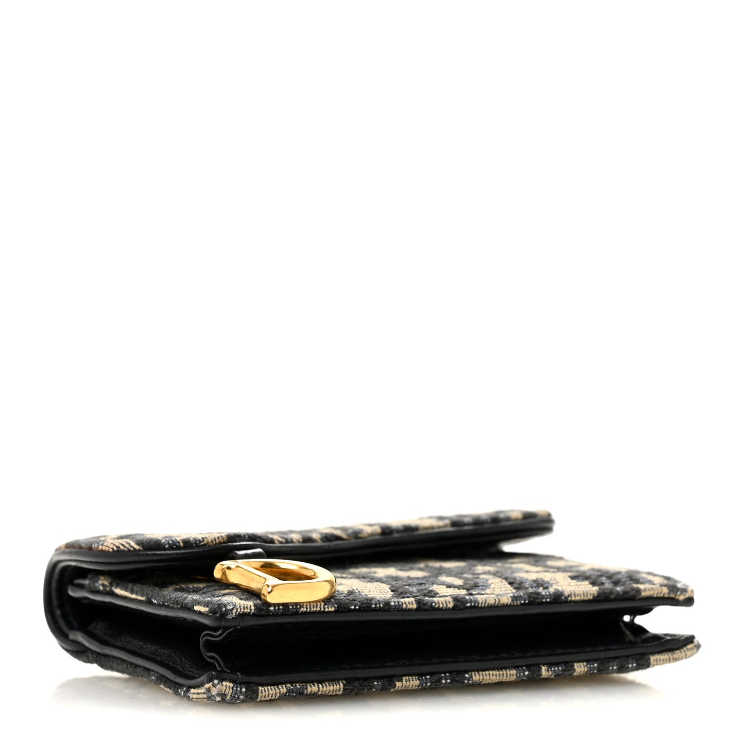 Oblique Saddle Card Holder Blue