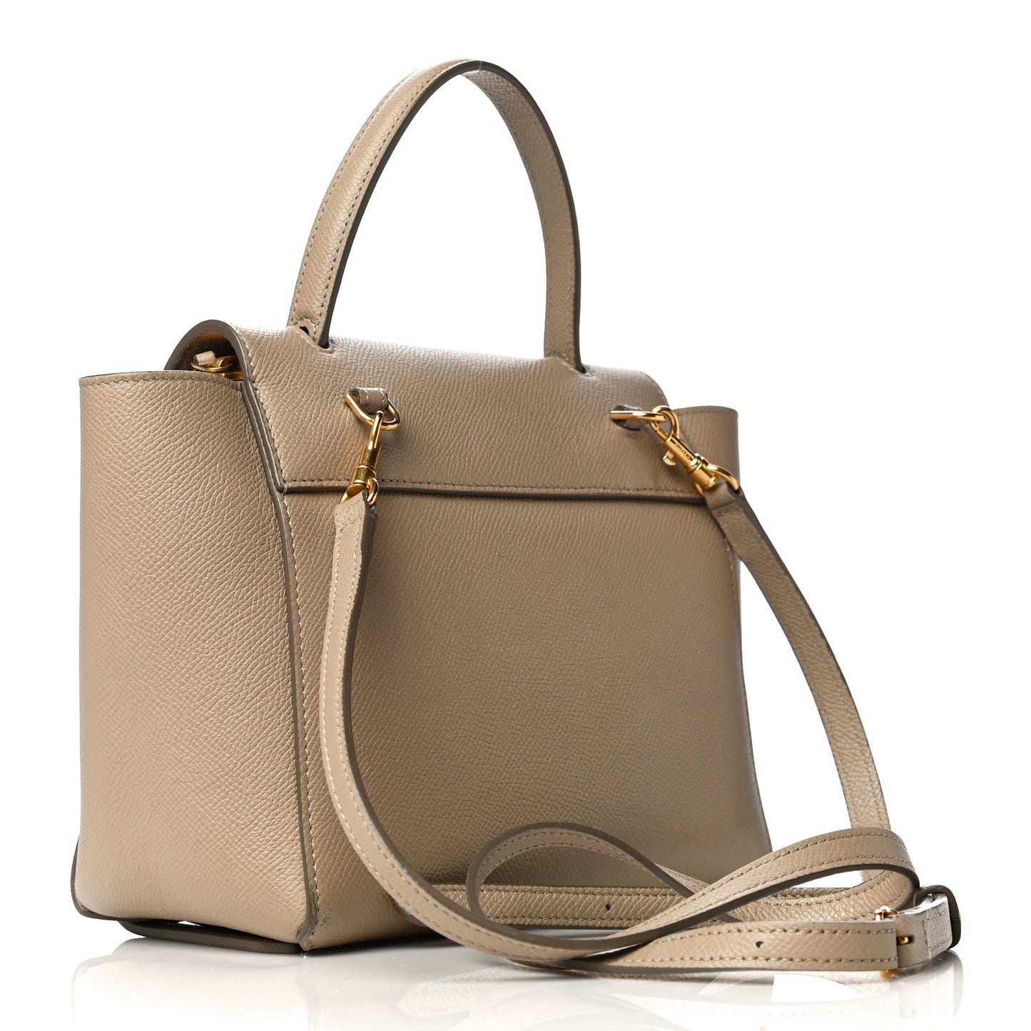 Grained Calfskin Nano Belt Bag Light Taupe