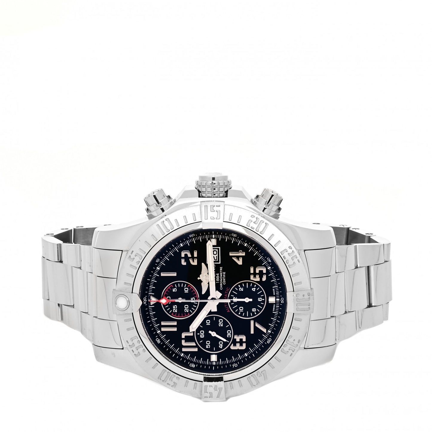 Stainless Steel 48mm Super Avenger II Automatic Watch Volcano Black A13371