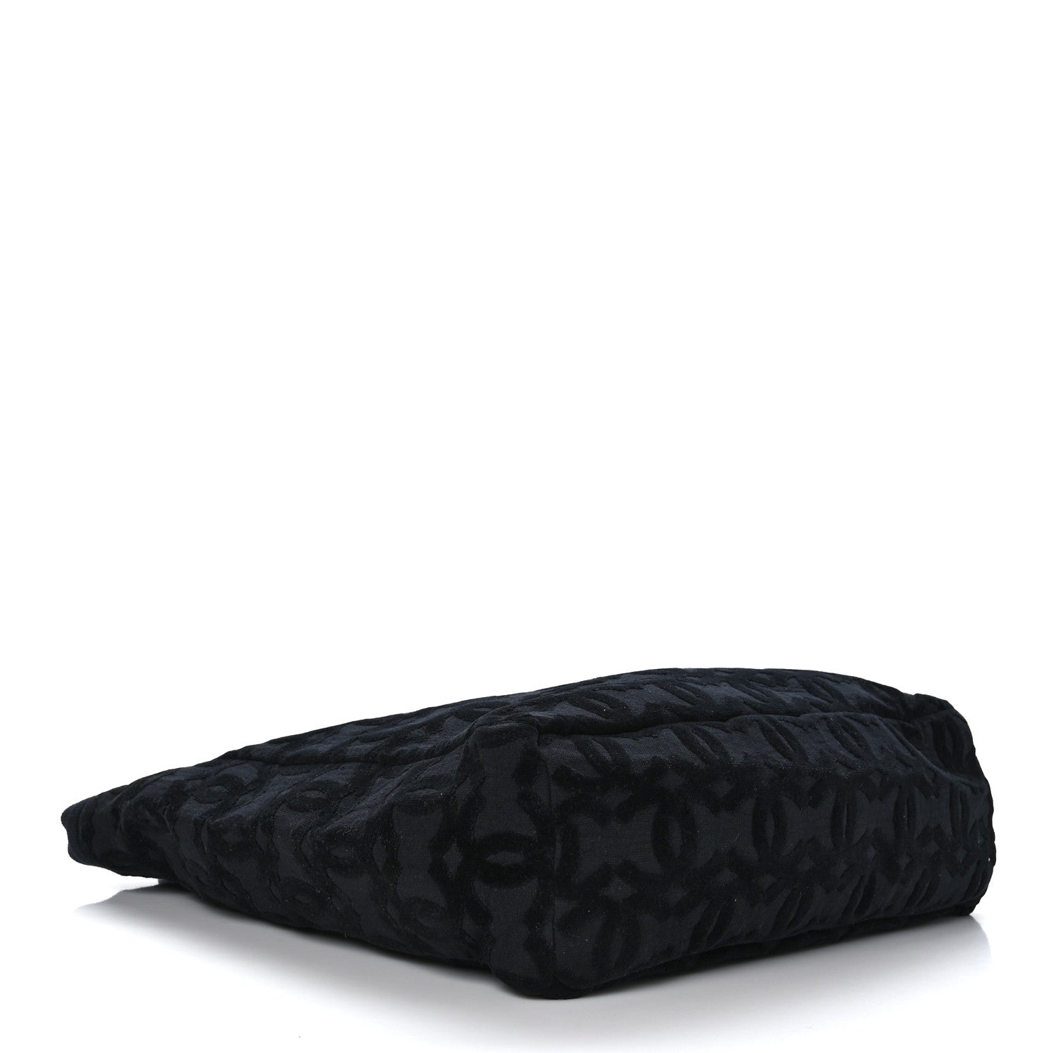 Chanel Terry Cotton CC Beach Tote Black 4 of 9