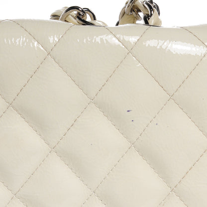 Chanel Distressed Patent Jumbo Single Flap White 11 of 11