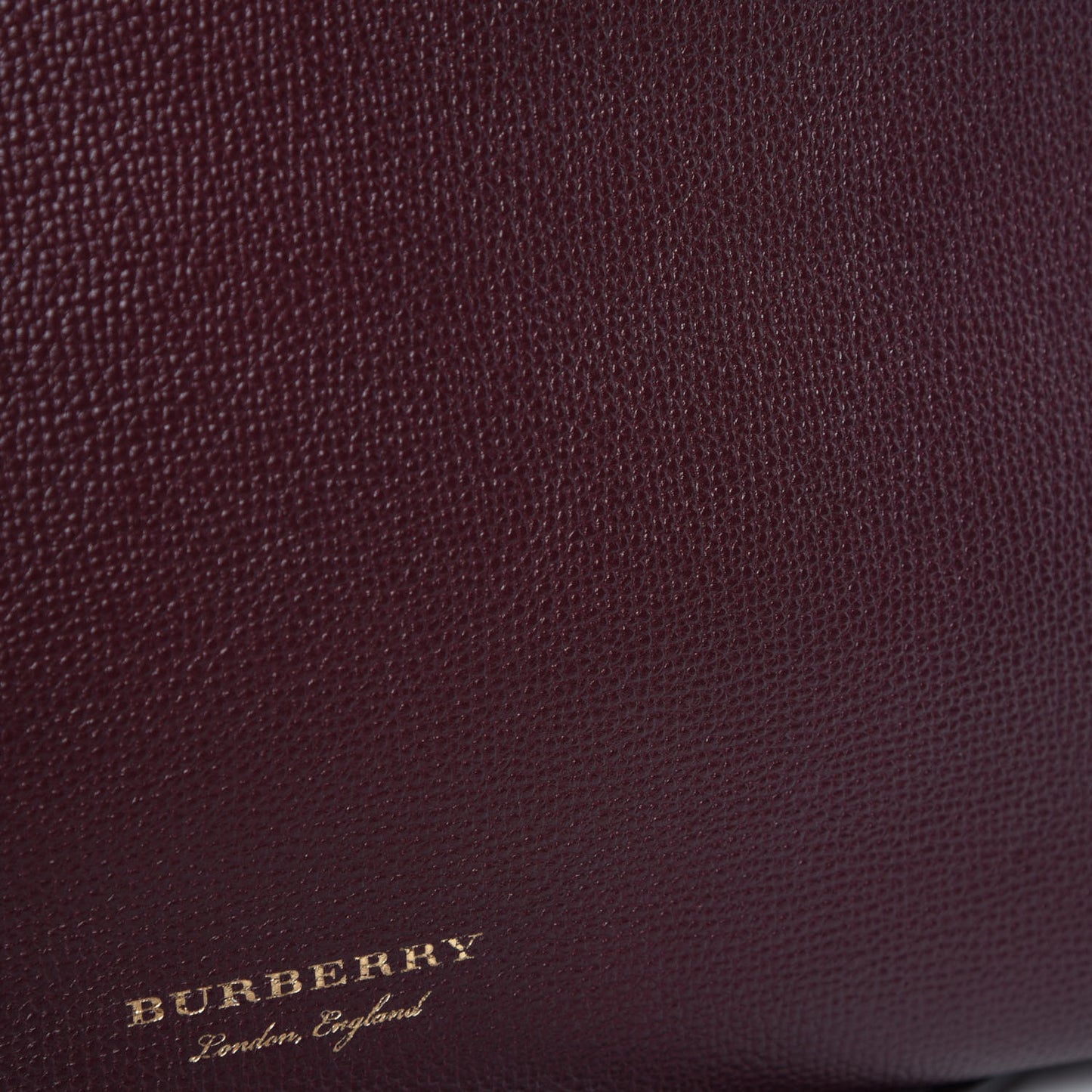 Grainy Calfskin House Check Medium Banner Tote Elderberry