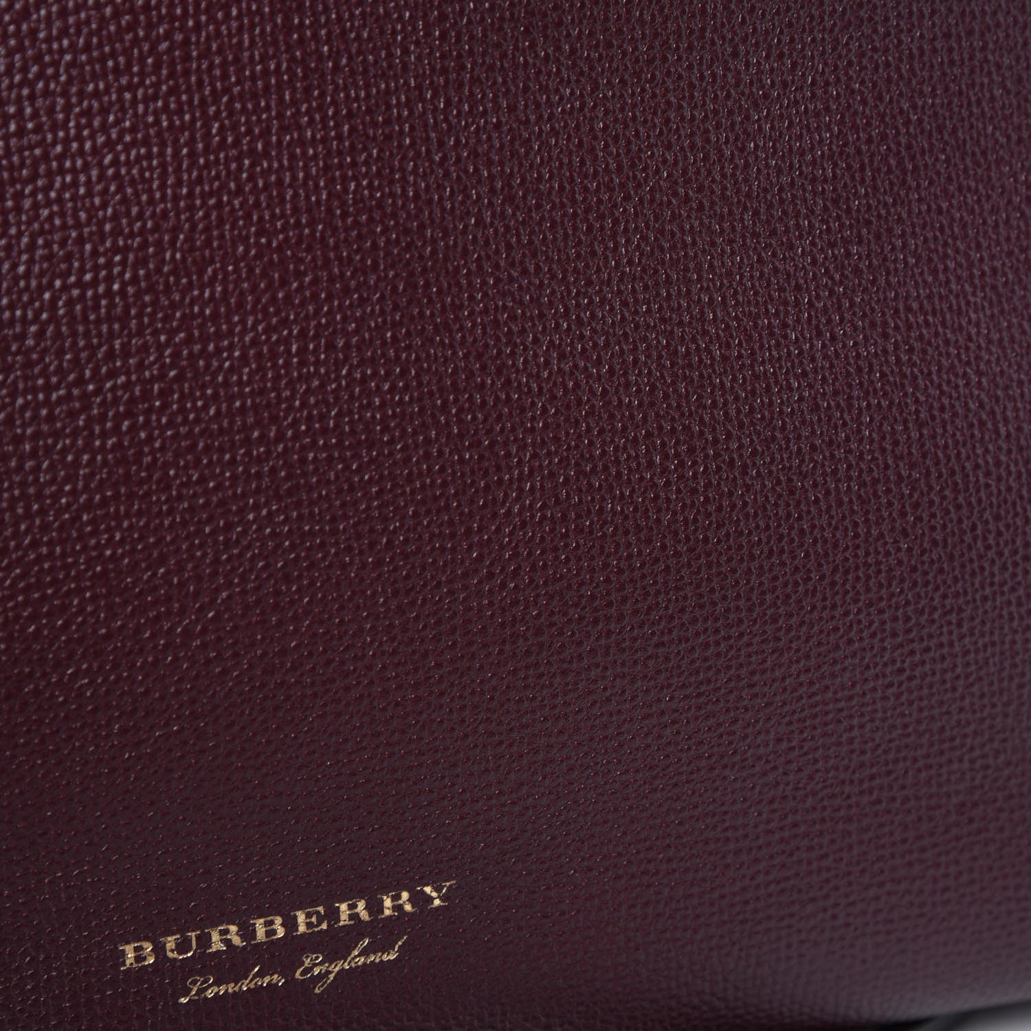 Burberry Grainy Calfskin House Check Medium Banner Tote Elderberry 10 of 29