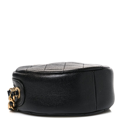 Chanel Caviar Quilted Small Round Bag With Chain Black 4 of 10
