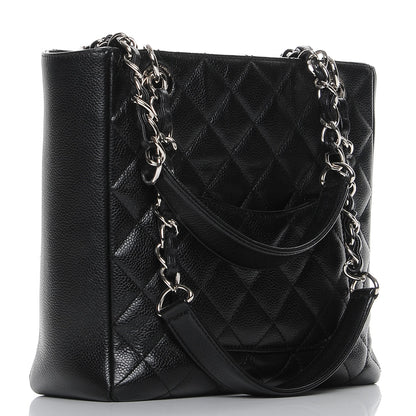 Chanel Caviar Quilted Petit Shopping Tote PST Black 3 of 7