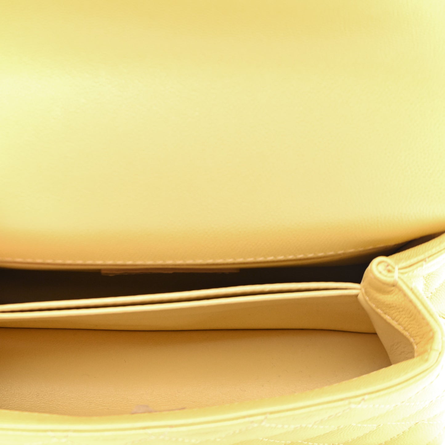 Caviar Quilted Mini Coco Handle Flap Yellow