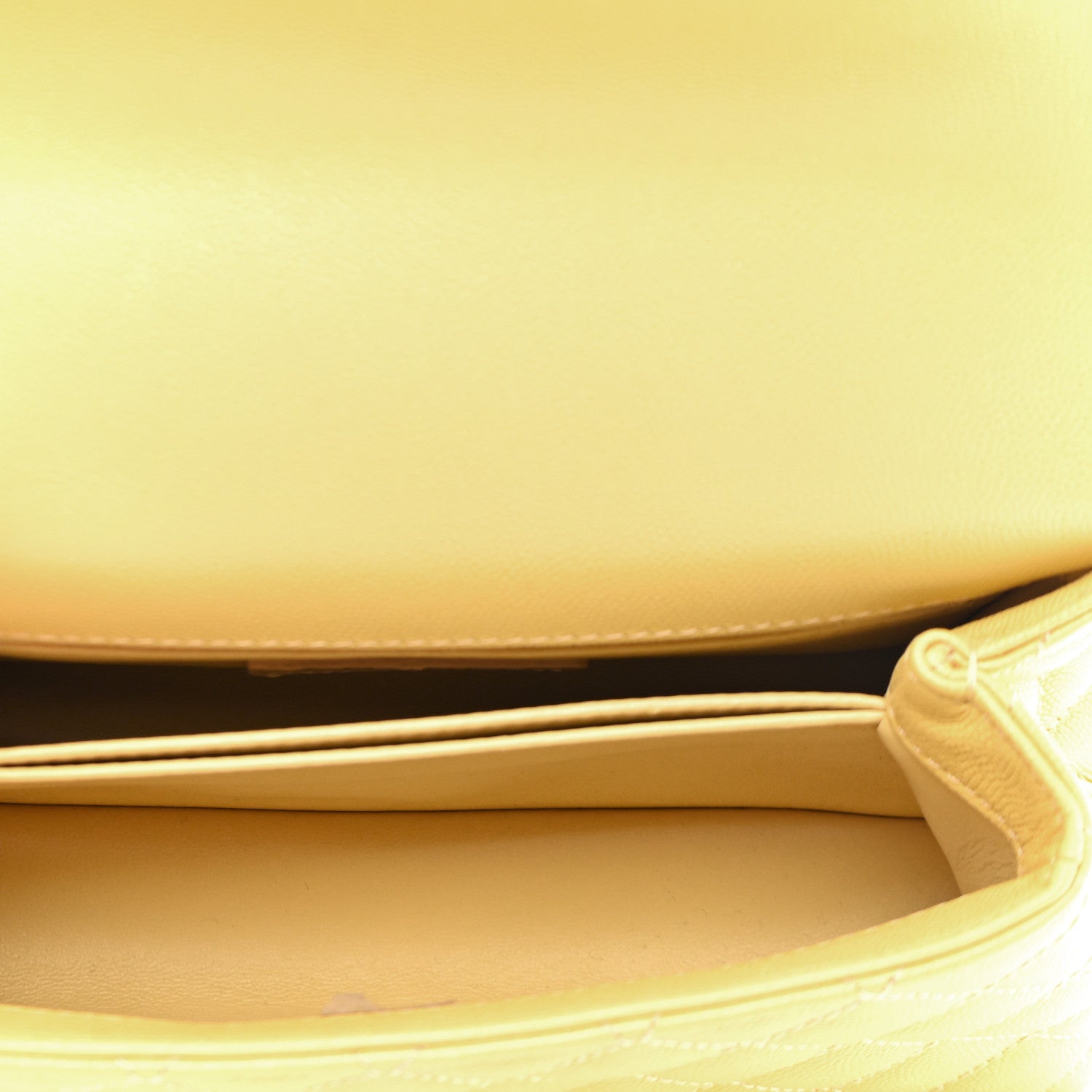 Chanel Caviar Quilted Mini Coco Handle Flap Yellow 5 of 10