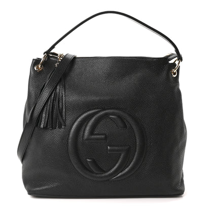 Gucci Pebbled Calfskin Large Soho Hobo Black 1 of 10
