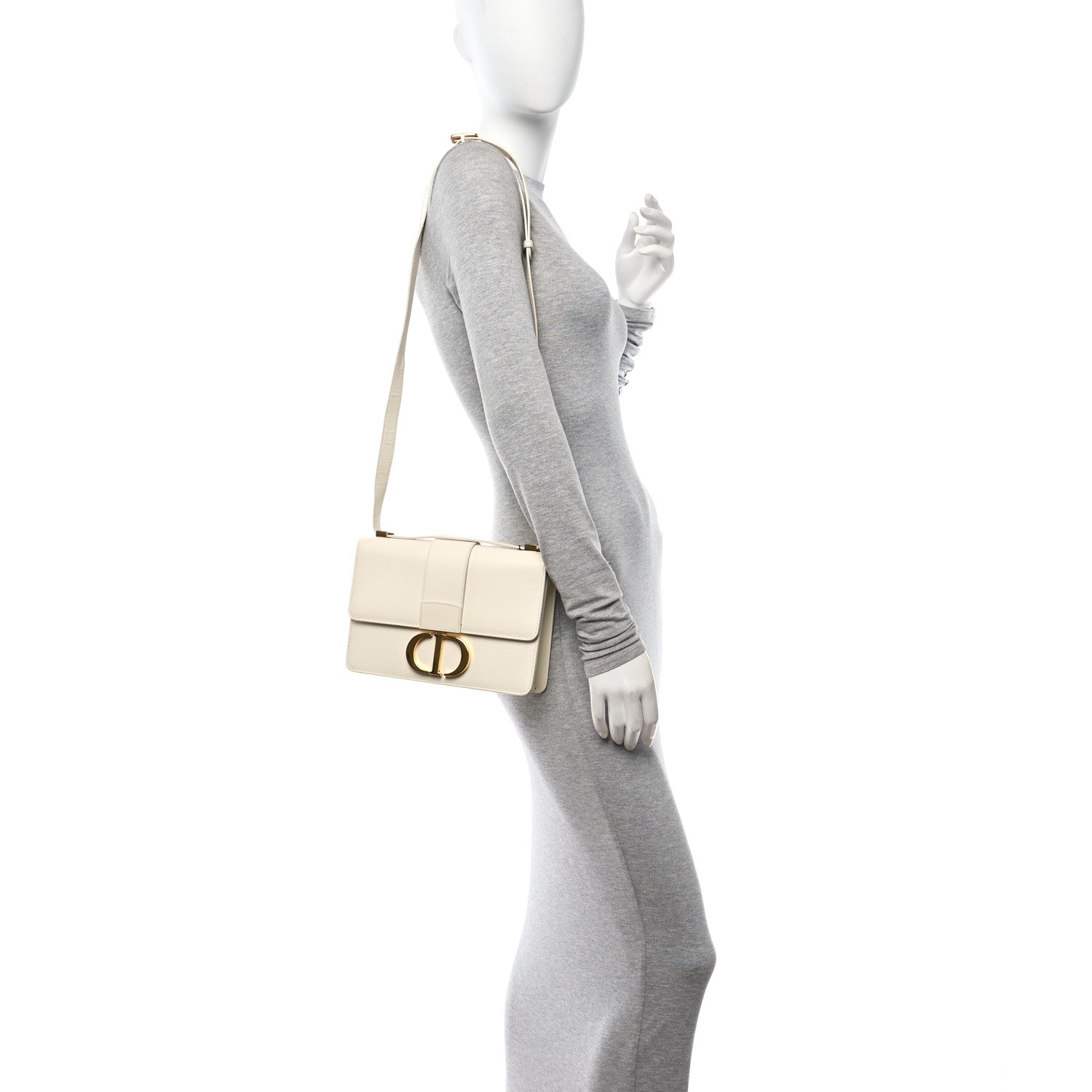 Christian Dior Box Calfskin 30 Montaigne Flap Bag Latte 2 of 12