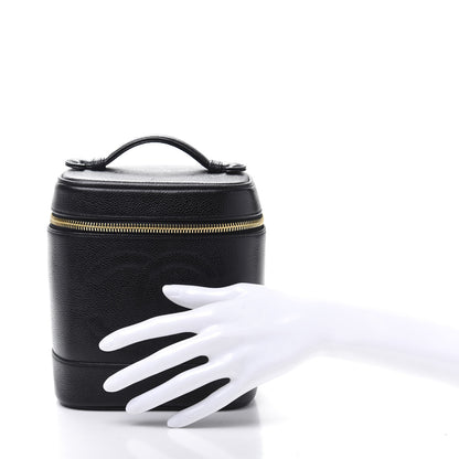 Chanel Caviar Vanity Cosmetic Case Black 2 of 11