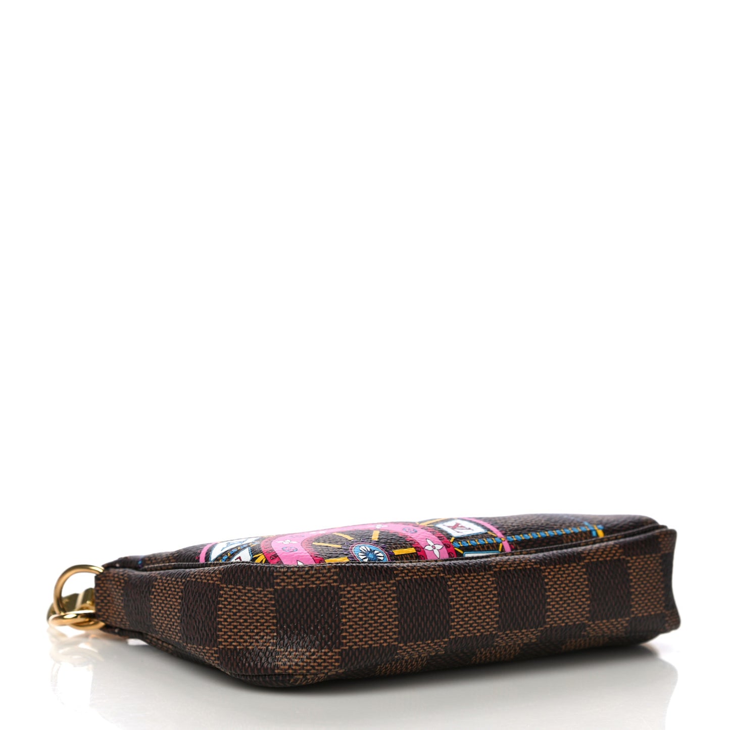 Damier Ebene 2020 Christmas Animation Big Wheel Mini Pochette Accessories Rose Ballerine