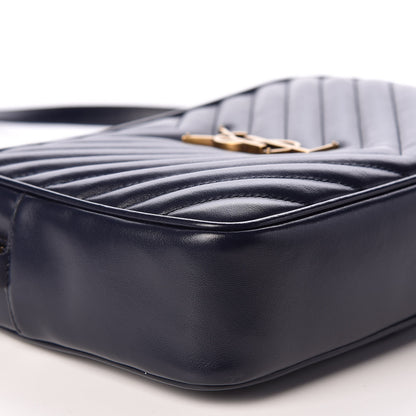 Saint Laurent Calfskin Matelasse Lou Camera Bag Navy 9 of 12
