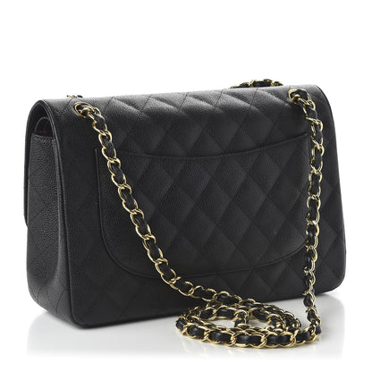 Chanel Caviar Quilted Jumbo Double Flap Black 3 of 11