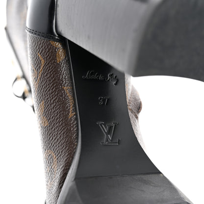 Louis Vuitton Patent Calfskin Monogram Star Trail Ankle Boots 37 Black 8 of 10