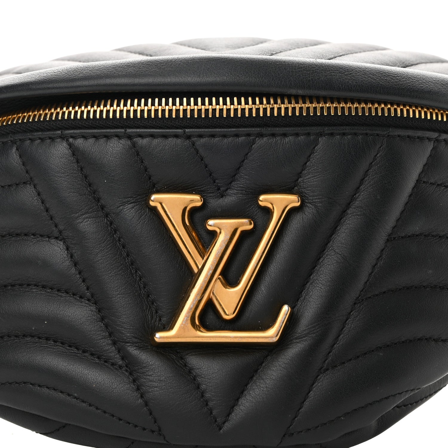 Louis Vuitton Calfskin Quilted New Wave Bumbag Black 7 of 9