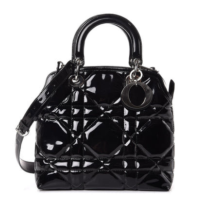 Christian Dior Patent Cannage Granville Small Tote Black 1 of 17