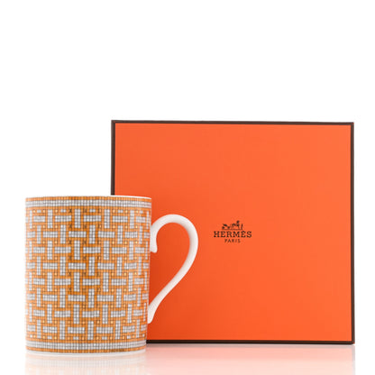 Hermes Porcelain Mosaique au 24 Mug Gold 8 of 8