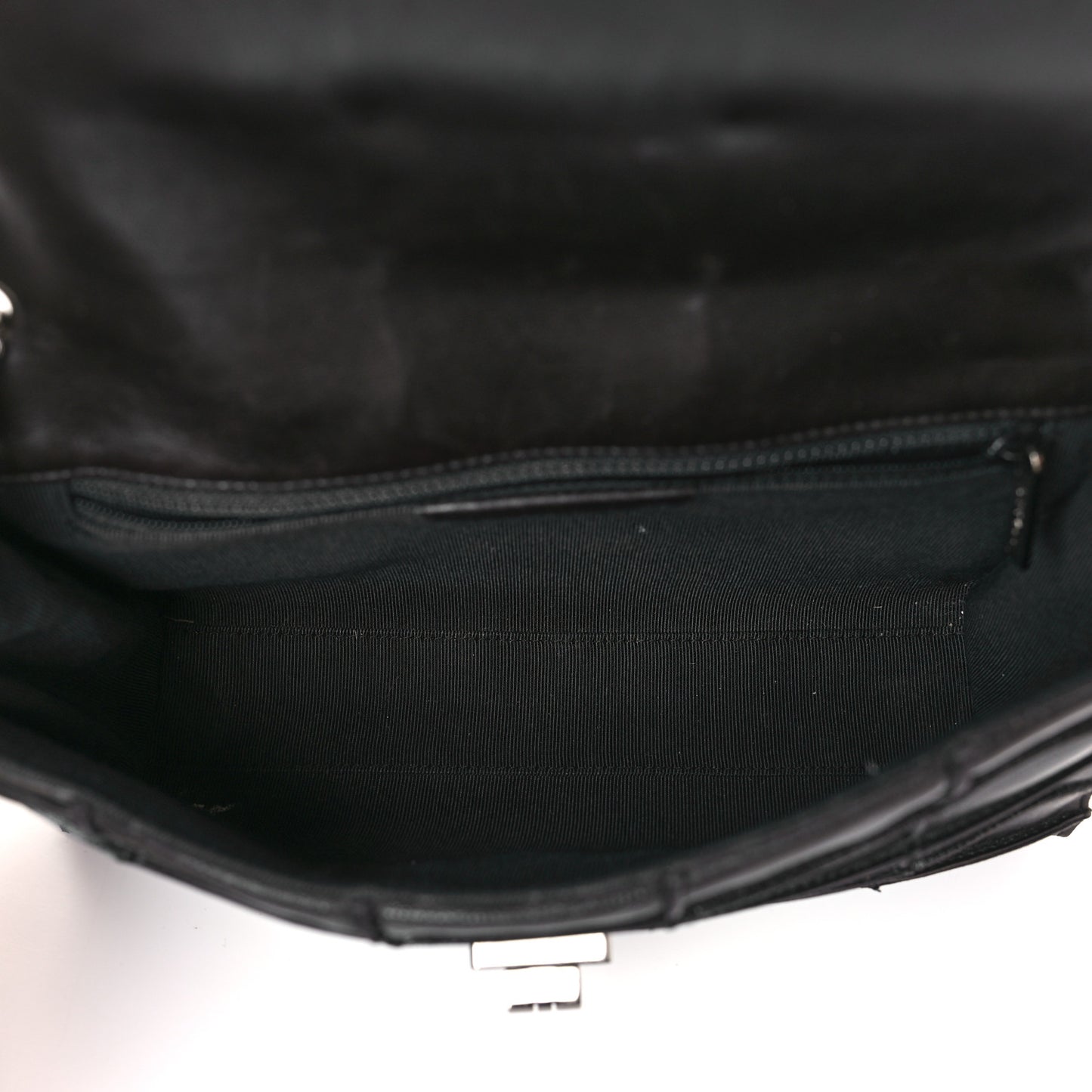 Lambskin Medium Patchwork Mademoiselle Single Flap Black