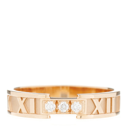 Tiffany 18K Rose Gold Diamond Atlas Ring 67 12 1 of 6