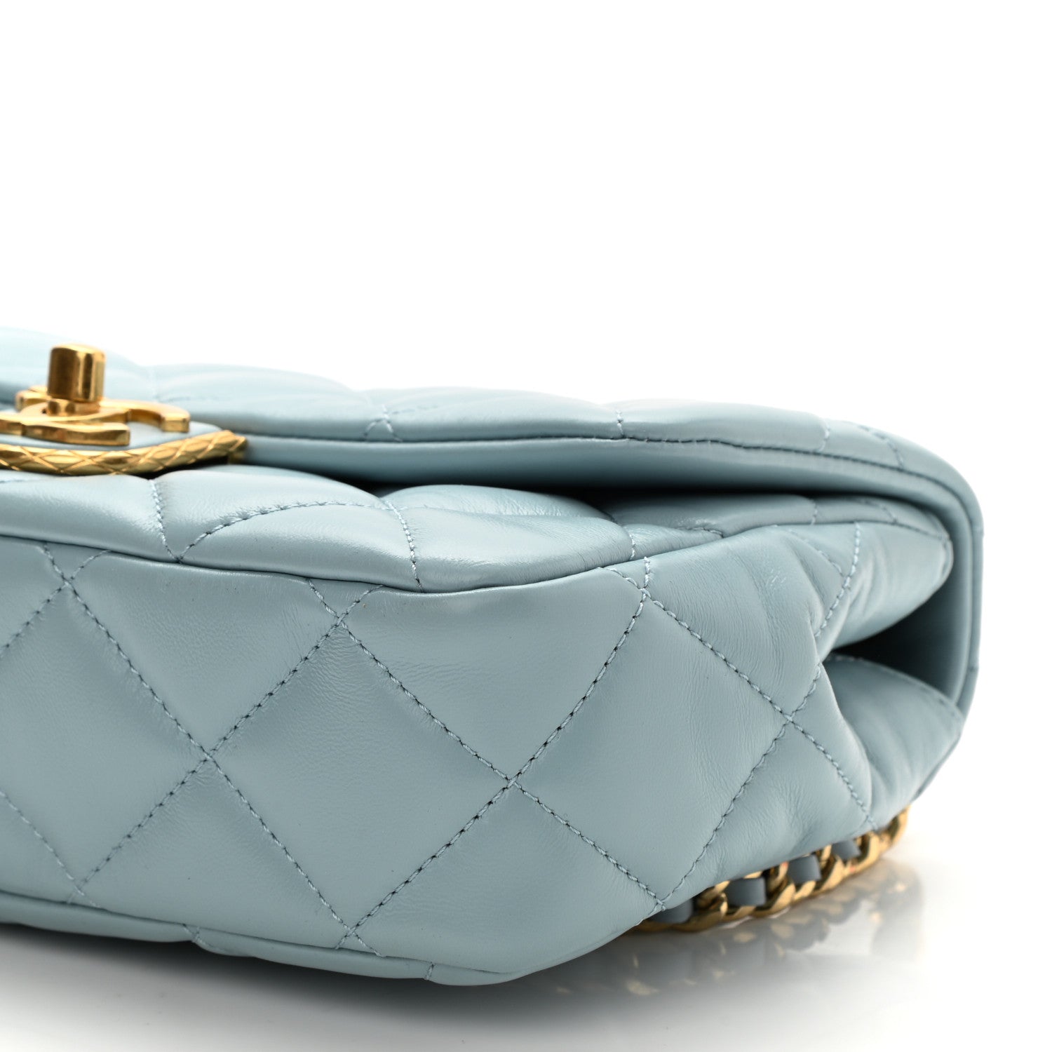 Chanel Lambskin Quilted Mini Flap Light Blue 10 of 10