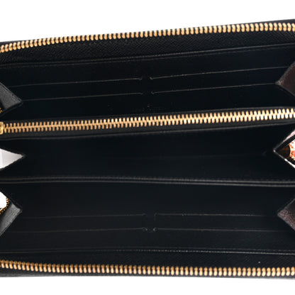 Louis Vuitton Calfskin Colored Monogram Zippy Wallet Blue Black 5 of 7