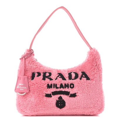 Prada Terry Cloth Mini Re-Edition 2000 Bag Petalo Black 1 of 8