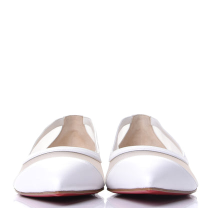Christian Louboutin Kid Rete Galativi Flats 40 Version Bianco 2 of 11
