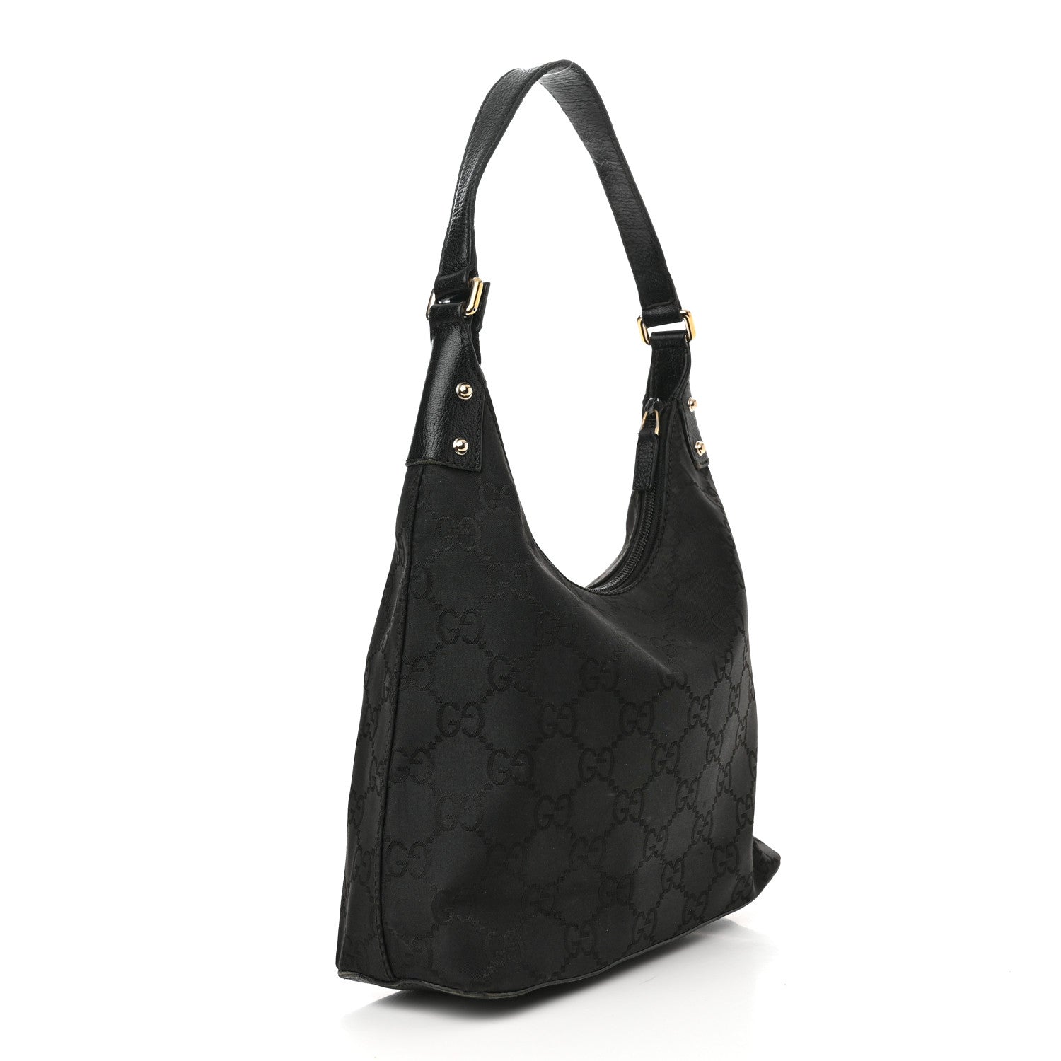 Gucci Nylon Monogram Small Hobo Black 3 of 16