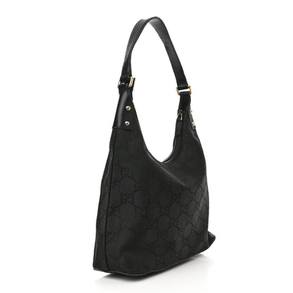 Gucci Nylon Monogram Small Hobo Black 3 of 16