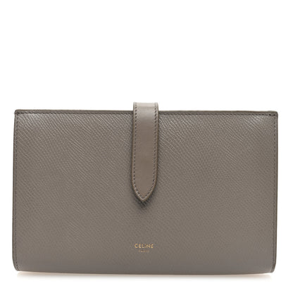 Celine Grained Calfskin Large Multifunction Strap Wallet Pebble 1 of 6