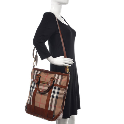 Burberry House Check Tote Dark Tan 2 of 9