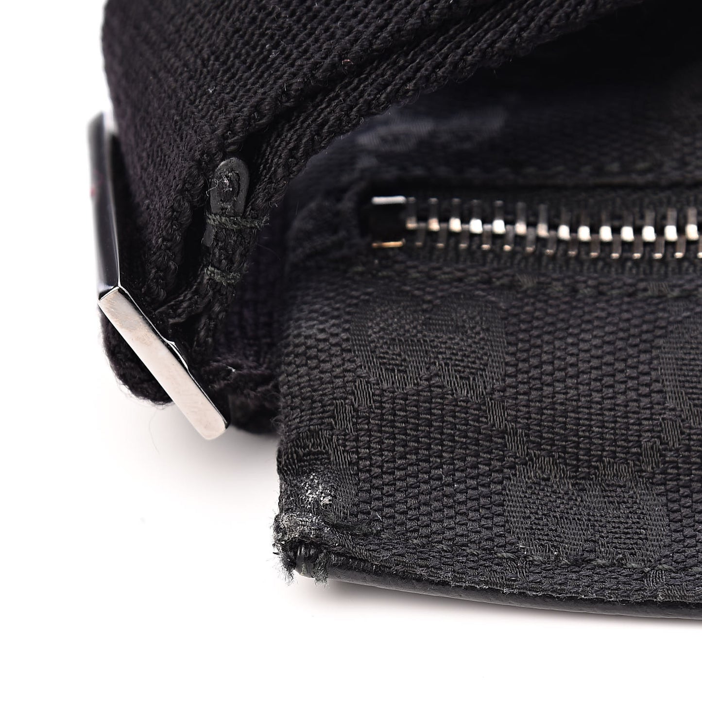 GG Monogram Double Pocket Belt Bag Black