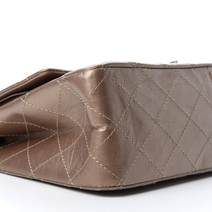 Chanel Metallic Aged Calfskin Quilted 2.55 Reissue 227 Flap Dark Gold 6 of 10