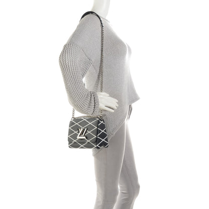 Louis Vuitton Epi Malletage Twist Shoulder Bag PM Black 2 of 8