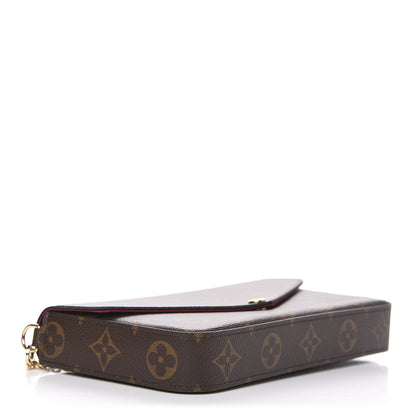 Louis Vuitton Monogram Pochette Felicie Chain Wallet Fuchsia 3 of 9