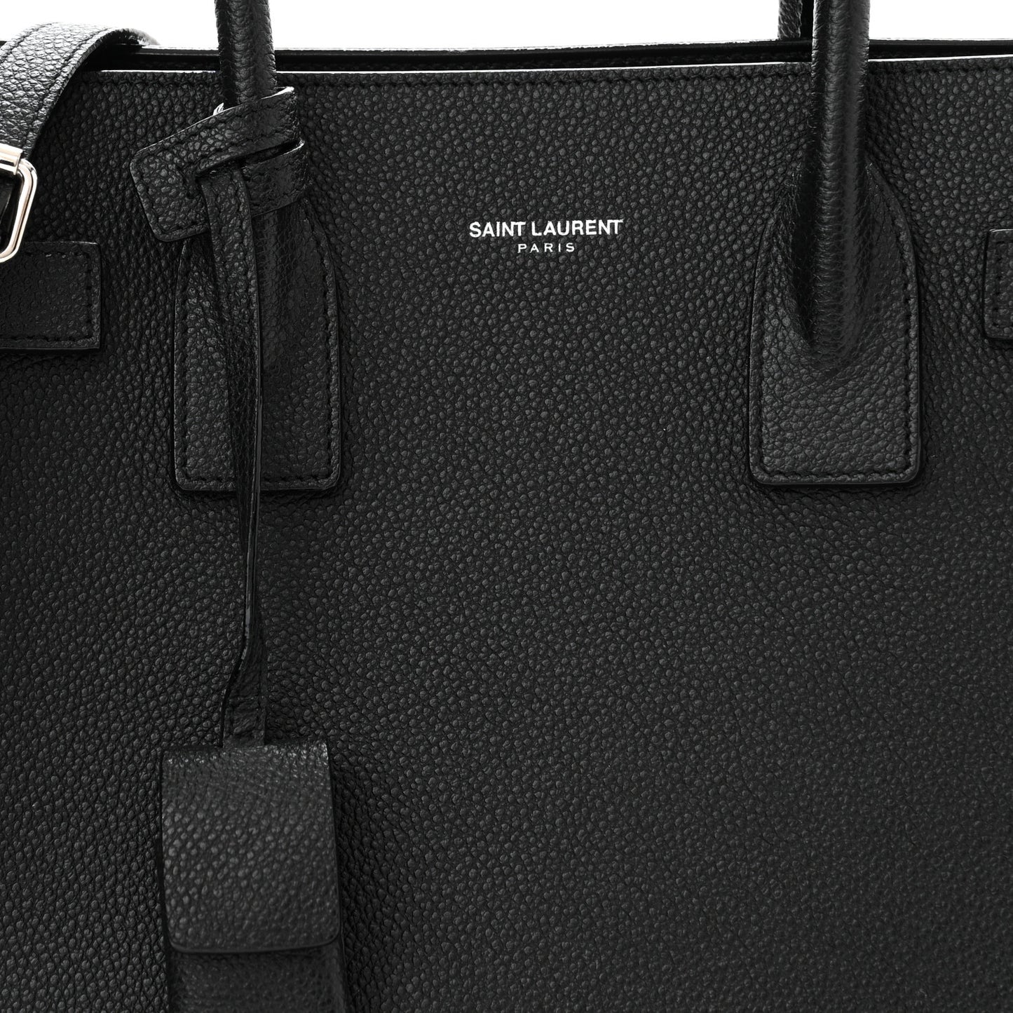 Grained Calfskin Baby Sac De Jour Black