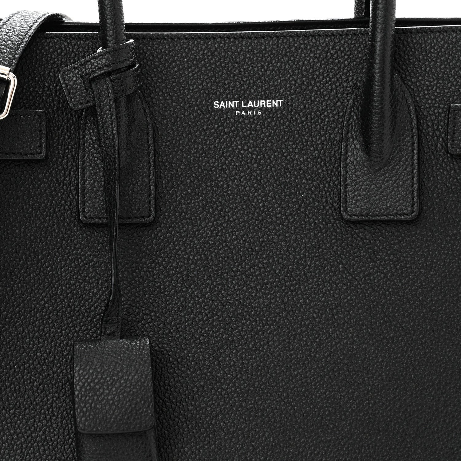 Saint Laurent Grained Calfskin Baby Sac De Jour Black 8 of 10
