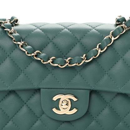 Chanel Lambskin Quilted Mini Rectangular Flap Green 8 of 11