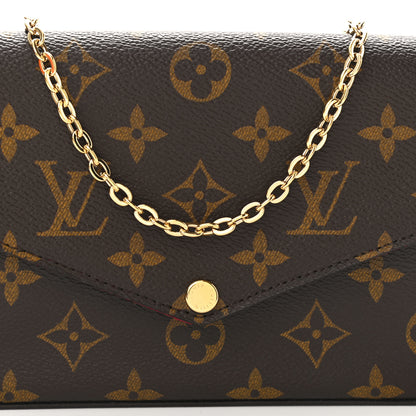 Louis Vuitton Monogram Pochette Felicie Chain Wallet Fuchsia 9 of 12