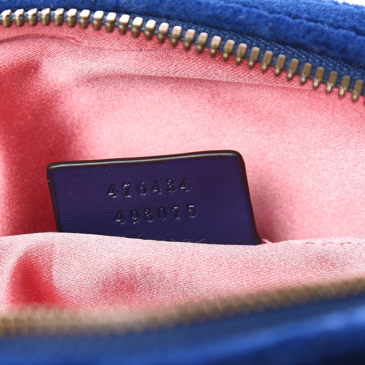 Gucci Velvet Matelasse GG Marmont Belt Bag 85 34 Cobalt Blue 9 of 13