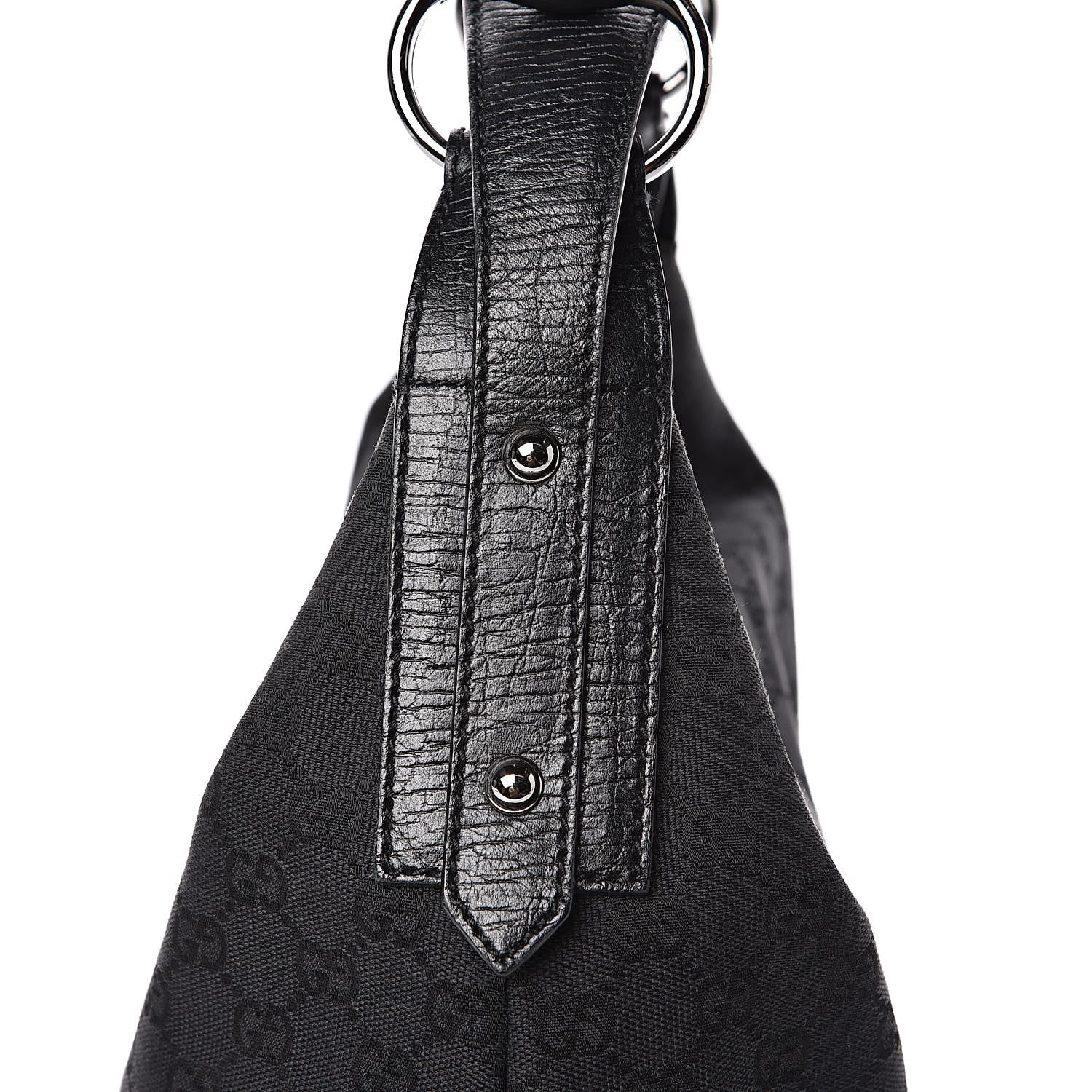 Gucci Monogram Medium Horsebit Chain Hobo Black 11 of 11