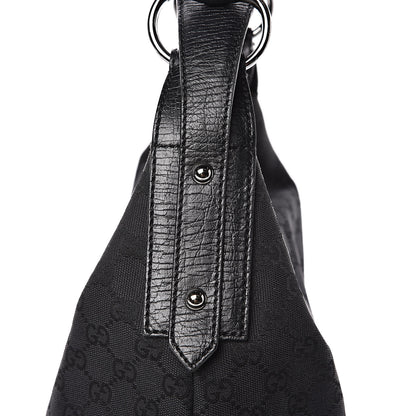 Gucci Monogram Medium Horsebit Chain Hobo Black 11 of 11