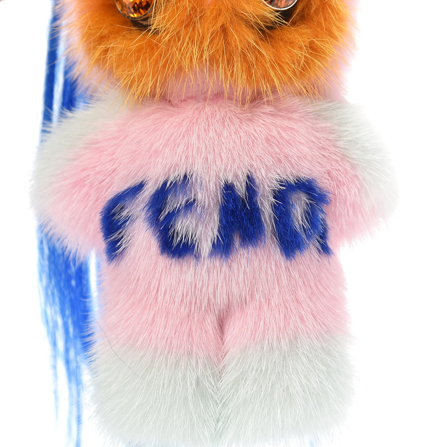 Mink Fur Crystal Fendirumi Piro-Chan Monster Bag Bug Charm Marshmallow