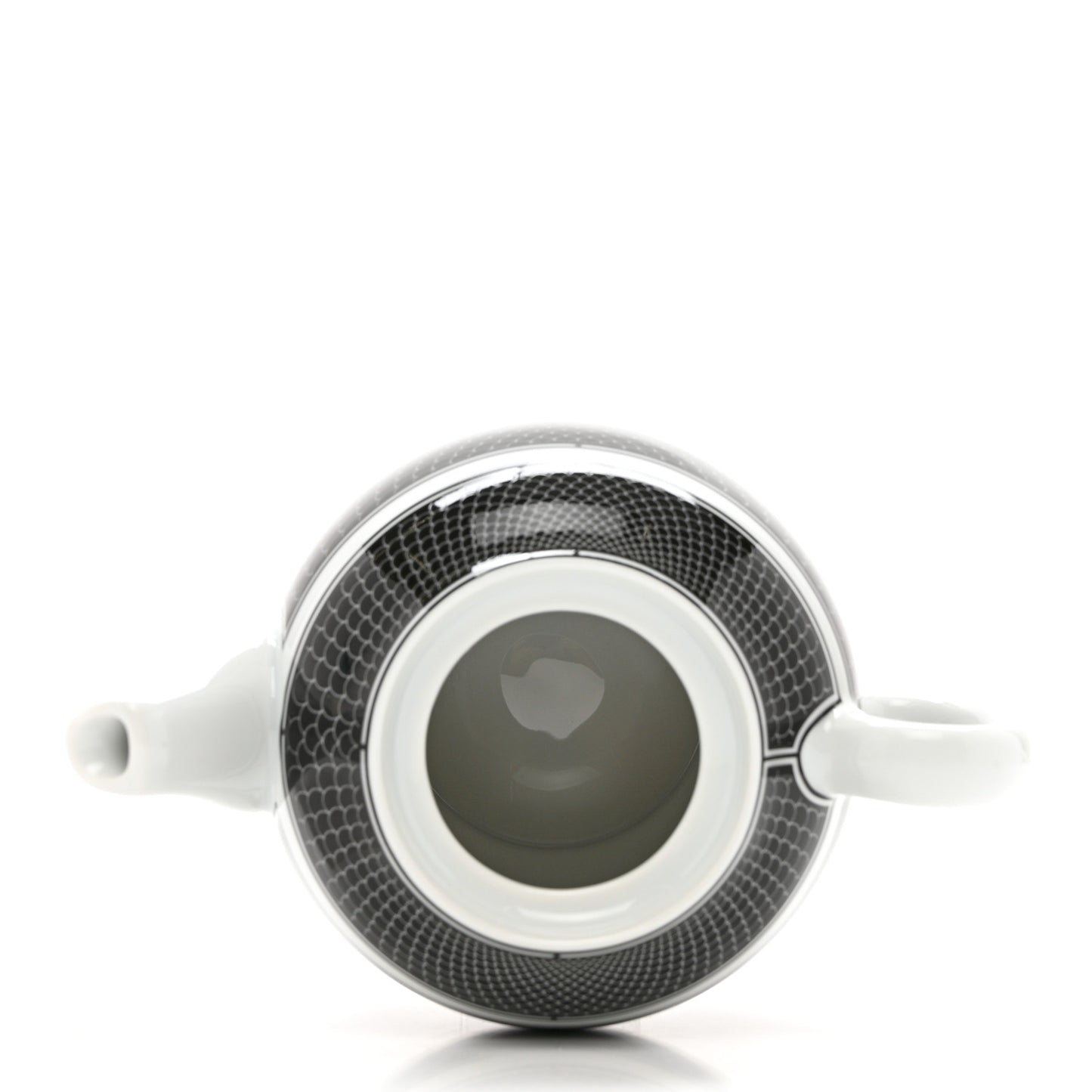 Porcelain H Deco Teapot Black