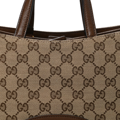 Gucci Monogram Calfskin Medium Horsebit 1955 Tote Bag Beige Brown Sugar 8 of 10