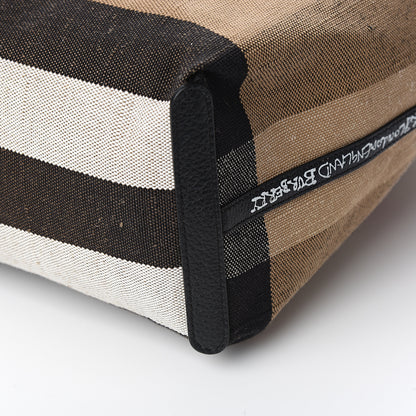 Burberry Coated Canvas Mega Check Medium Doodle Tote Black 12 of 14